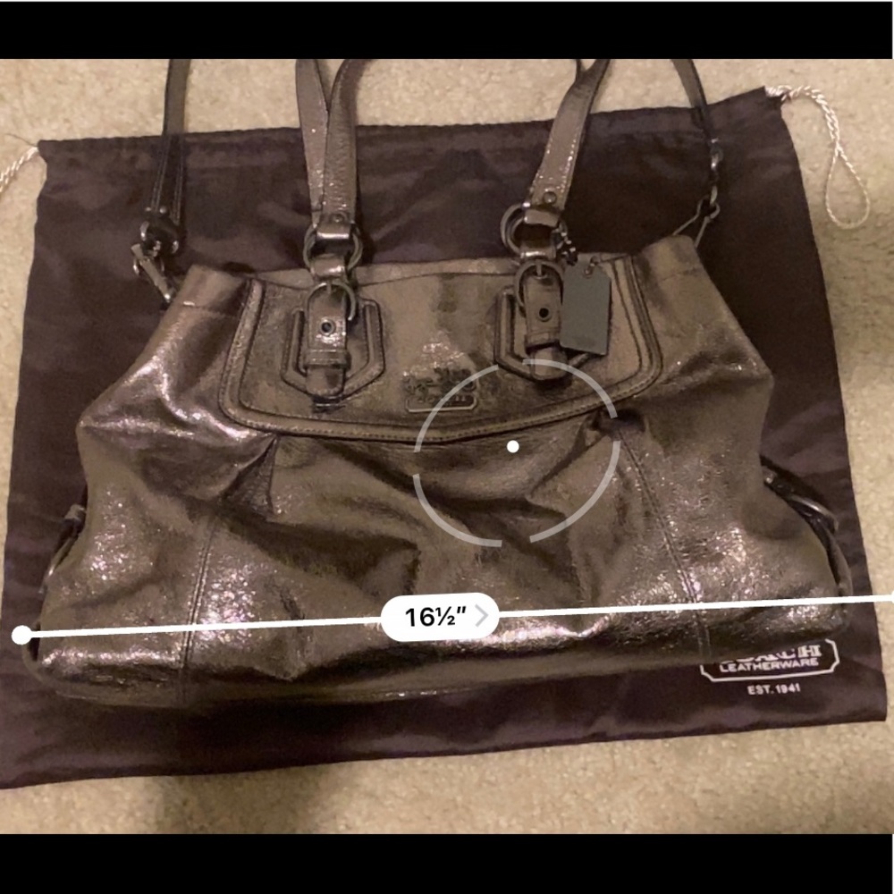 Coach medium sized silver-tone purse - Picture 6 of 8